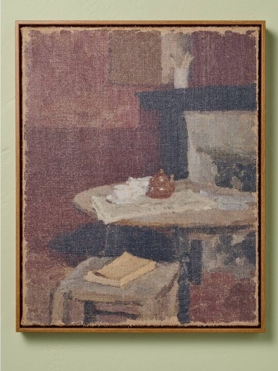 Hearth & Hand Other - Hearth & Hand 20"x16" Vertical Dining Still Life Framed Burlap Wall Art